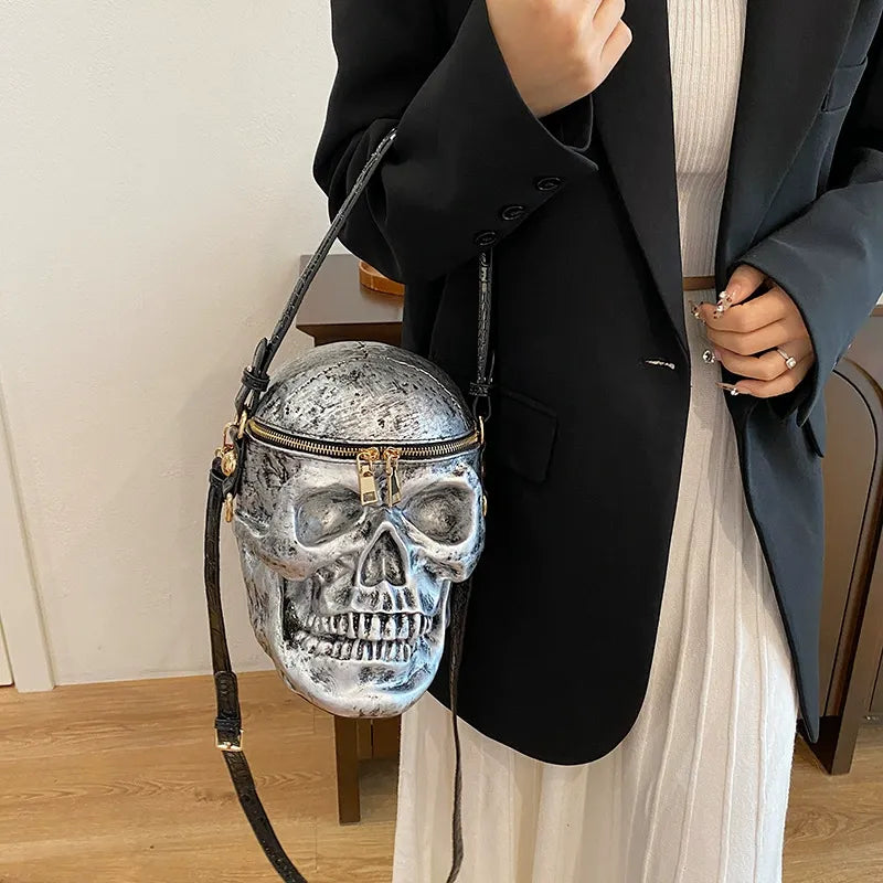 Bone Chic Skull Bag – Limited Halloween Edition Gothic Shoulder & Crossbody Handbag
