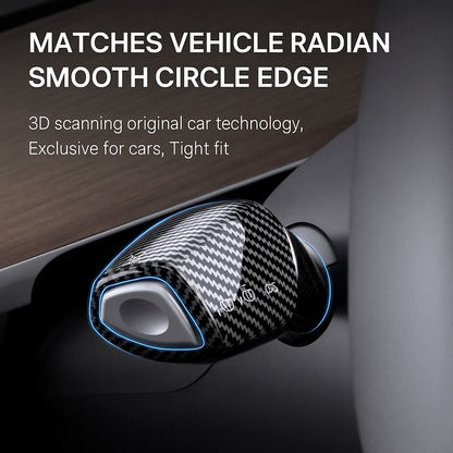 🔥Last Day - 49% Off🔥Tesla Model Y/3 Full-Cover Carbon Fiber Shift Lever Covers – Clip-On Design, Scratch Protection, Premium Fit