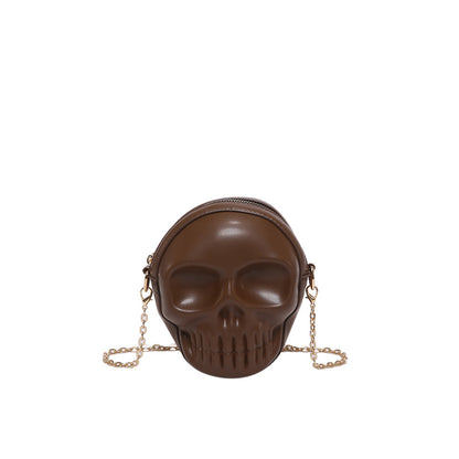 Halloween Skull Bag – Gothic Crossbody Gift with Chain Strap