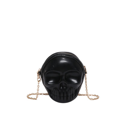Halloween Skull Bag – Gothic Crossbody Gift with Chain Strap