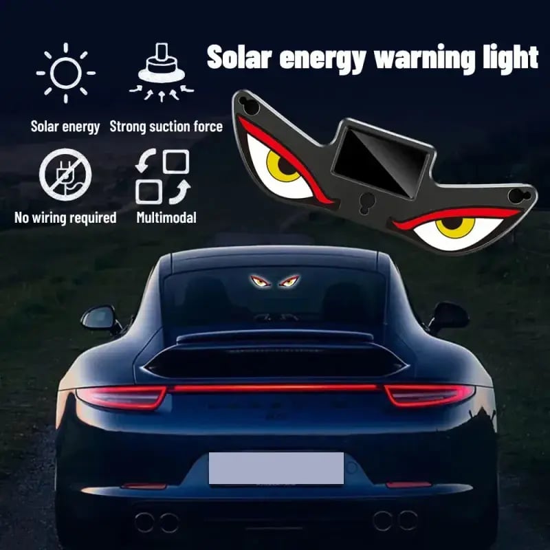Vampire Eyes Solar Warning Light for Car Rear Window