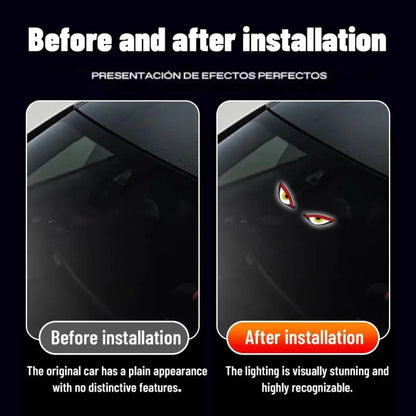 Vampire Eyes Solar Warning Light for Car Rear Window