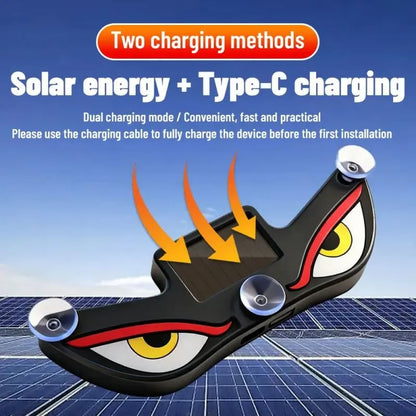 Vampire Eyes Solar Warning Light for Car Rear Window