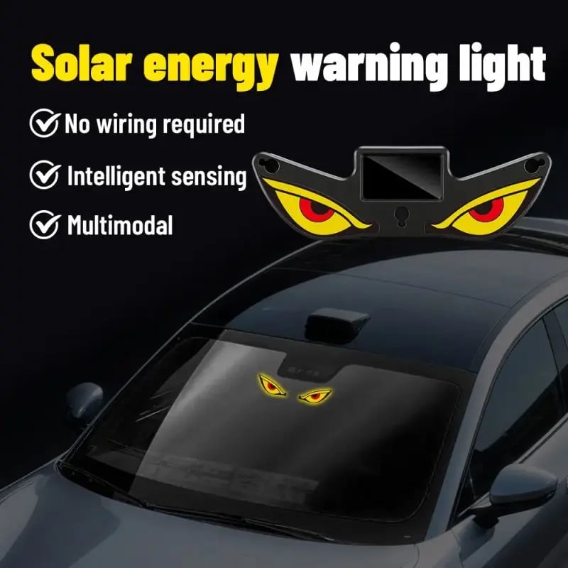 Vampire Eyes Solar Warning Light for Car Rear Window