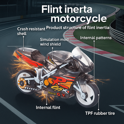 🎄 Christmas Pre-Sale – 50% OFF 🎁Spark Inertia Motorcycle Toy – Friction Powered Bike with Realistic Sparks & Stunt Play