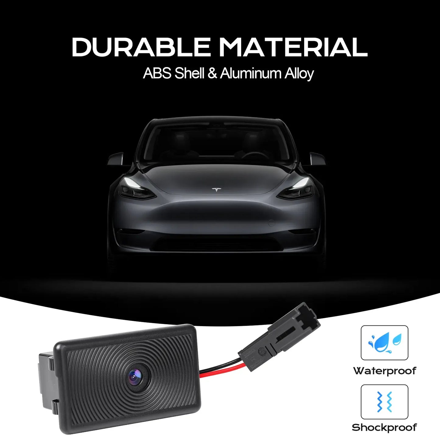 Topfit Tesla Logo LED Projector Lights – Easy Install Door Courtesy Lights for Model 3/Y/S/X, Ultra Bright 4-LED Car Door Logo Projection Lamp