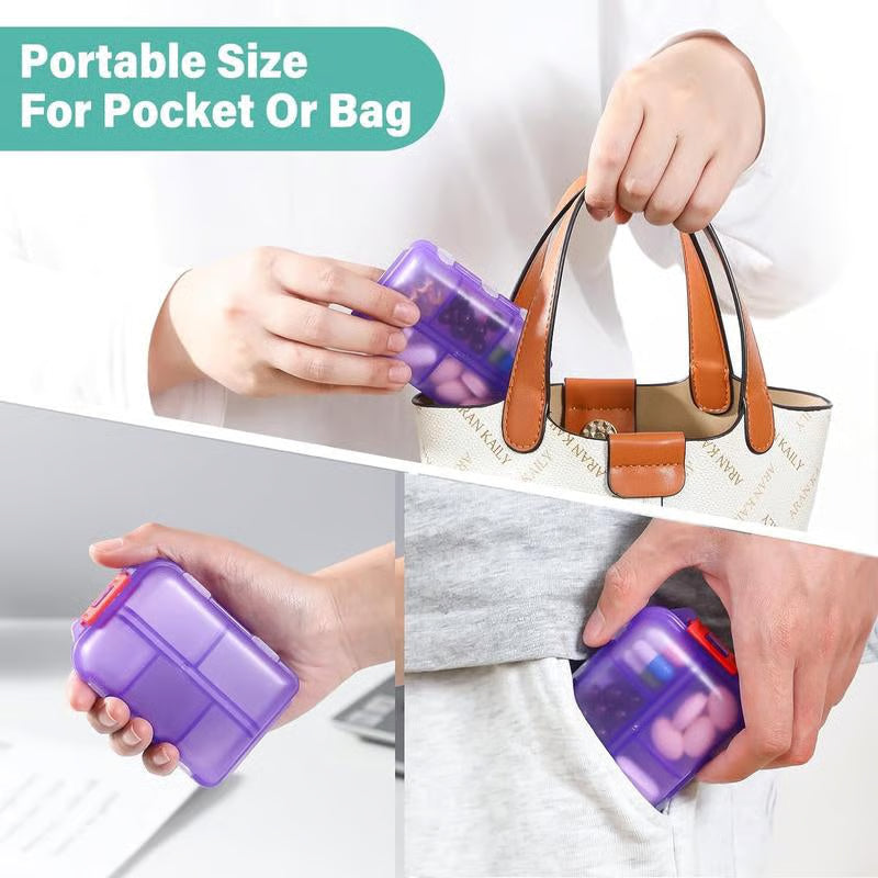 Travel Pill Organizer Box with 147 Labels