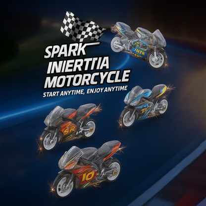 🎄 Christmas Pre-Sale – 50% OFF 🎁Spark Inertia Motorcycle Toy – Friction Powered Bike with Realistic Sparks & Stunt Play