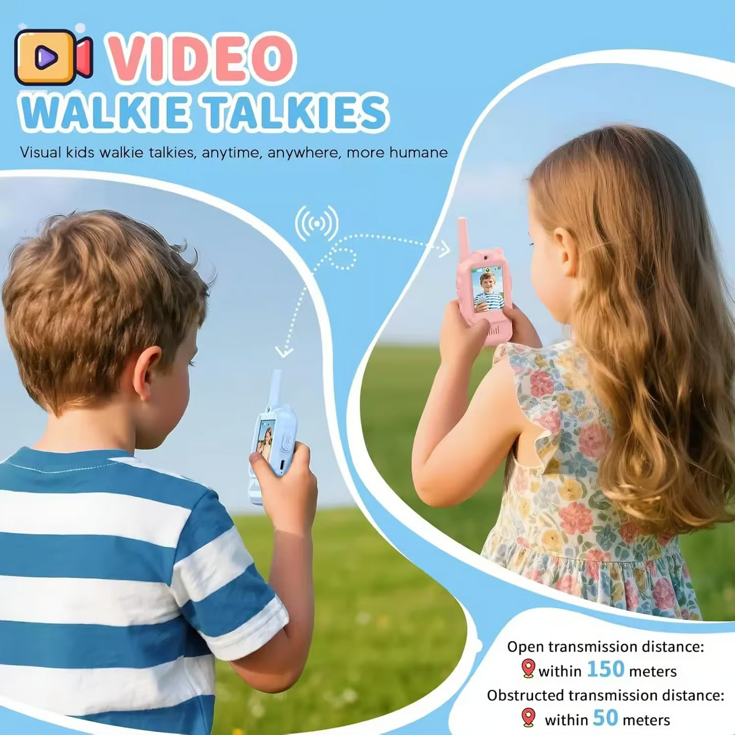🔥Last Day - 49% Off🔥Kids Video Walkie Talkies Toys - 2 Pack