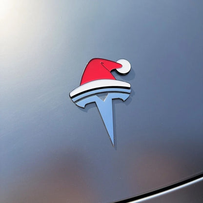 🔥Last Day - 49% Off🔥3D Santa Hat Tesla Emblem Badge for Christmas
