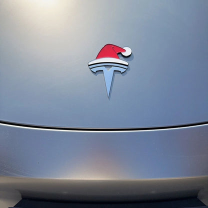 🔥Last Day - 49% Off🔥3D Santa Hat Tesla Emblem Badge for Christmas