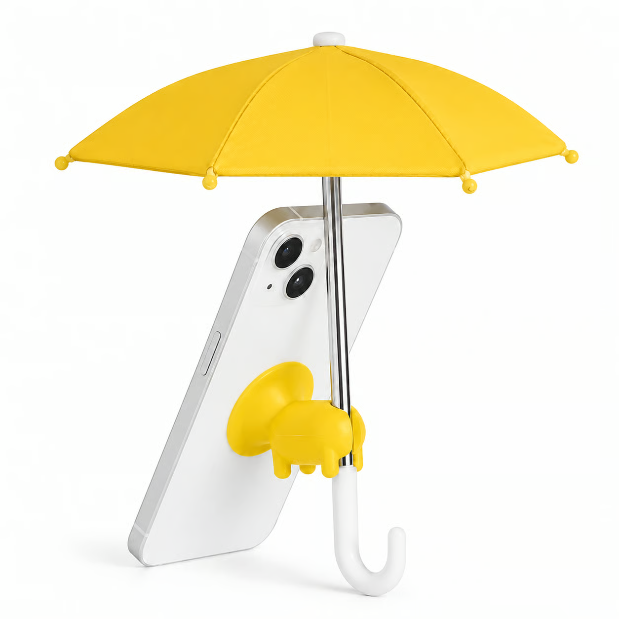 Universal Mini Phone Umbrella with Suction Cup Stand – Anti-Glare Sun Shade & Light Rain Cover, Adjustable Phone Screen Shield for Beach, Patio, and Outdoor Use