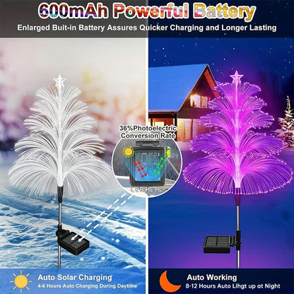 Christmas Special 50% Off - Seven-Color Gradient Solar Five-Pointed Star Christmas Tree Lights
