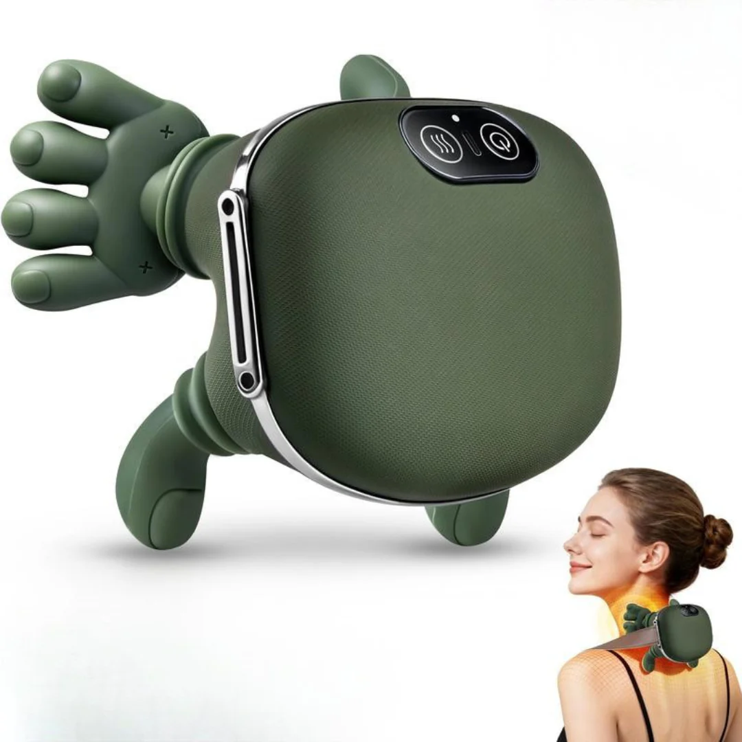 Wireless 3D Kneading Neck & Back Massager with Heat — Lightweight Wellness Gift