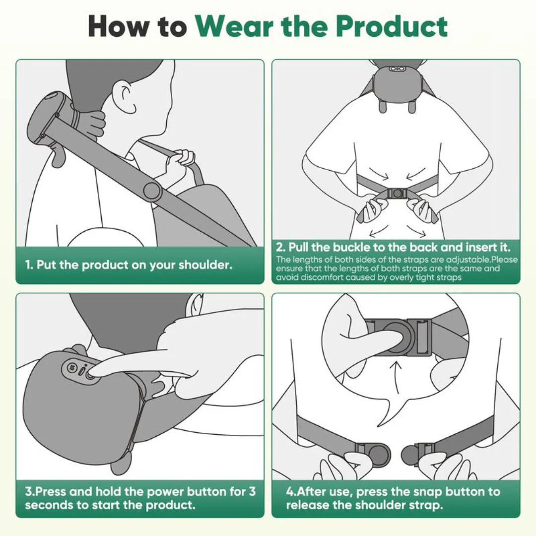 Wireless 3D Kneading Neck & Back Massager with Heat — Lightweight Wellness Gift