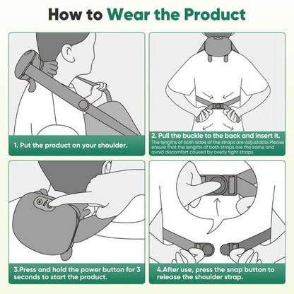 Wireless 3D Kneading Neck & Back Massager with Heat — Lightweight Wellness Gift