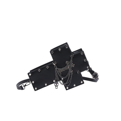Skull Crossbody Bag – Gothic Cross Design with Chains