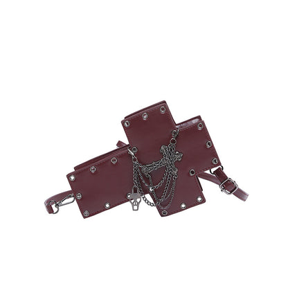 Skull Crossbody Bag – Gothic Cross Design with Chains